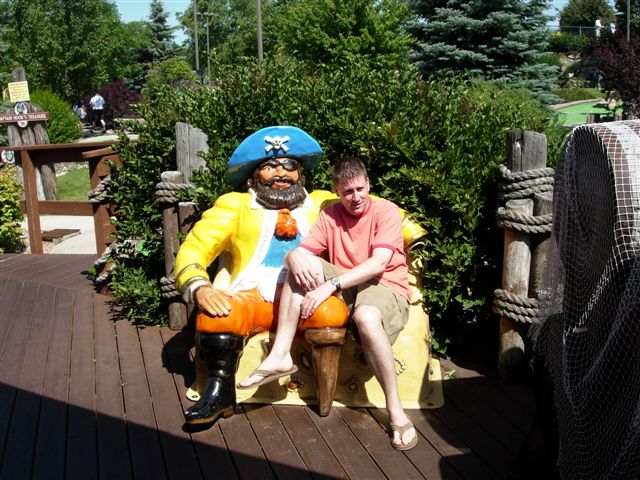 Scott sitting on a Pirate